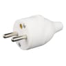 Prodelect fiche male droite 16a + terre blanc