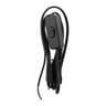 Prodelect cordon alimentation 2.5a 2x0.75mm + interrupteur noir