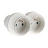 Zenitech biplite  2x16A façade blanc/gris