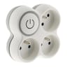 Zenitech triplite 3x16A + inter façade blanc /gris