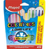 12 feutres color peps en pochette carton format spécial