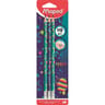 Maped crayon graphite plastique hb gomme pixel party x6