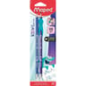 Maped crayon graphite plastique hb gomme x2 + accessoire ergonomique