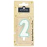 Bougie chiffre pailletté avec pied N°2