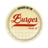 Assiette a burger 26cm en gres jaune