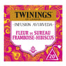 Twinings infusion ayurveda fleur de sureau framboise hibuscusx20 36g