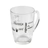 Mug en verre décoré noir 25cl 7cm