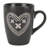 Mug grès 30cl gamme charme coloris gris décor darling