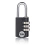 Cadenas aluminium a combinaison 20mm, noir, anse acier, 3 chiffres