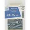 5 Boulons tête hexagonale acier zingué  8x40mm