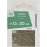 Pointe tête ronde laiton 1.3x20mm 30 gr