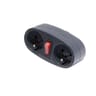 Chacon domino 2 x16 avec interrupteur - v anthracite 100g