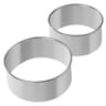 Emporte pieces x2 ronds inox 9,5x3cm/ 8x3cm