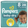 Pampers baby-dry taille 8 couches 17kg+ x28