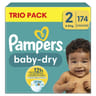 Pampers baby dry couches maxi géant taille 2 x174