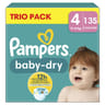 Pampers baby dry couches maxi géant taille 4 x135