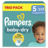 Pampers baby dry couches maxi géant taille 5 x117