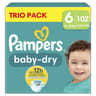 Pampers baby dry couches maxi géant taille 6 x102