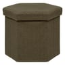 Pouf pliable hexagonal bouclette "jaiko" kaki