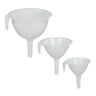 3 entonnoirs plastique 7-9- 11cm