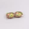 Set  2 nids avec oeufs diam 8cm