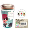 Gobelets x6 carte aux tresors 25cl