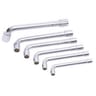 Chromatech 6 cles à pipe débouchée 6/12 pans 8 à 17mm  finition satinée