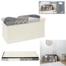 Coffre banc pliable patchwork gris