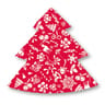 12 serviettes forme sapin christmas forever blanc fond rouge