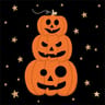 20 serviettes 33x33cm totem citrouilles or