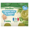 Bledina pots de légumes verts riz saumon du pacifique 2x200g