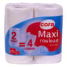 Cora essuie-tout compact blanc x2