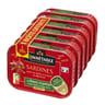 Connétable 1/5 sardines à l'huile d'olive et au piment d'Espelette 135g lot 5 + 1 boîte