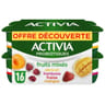 Activia fruits mixés panaché 16x125g offre découverte