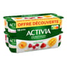 Activia fruits mixés panaché 16x125g offre découverte