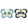 2 sucettes soft touch phospho silicone 6-18 mois Tigex