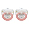 2 sucettes new classic silicone 0-6 mois fille Nuk