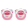 2 sucettes new classic silicone 0-6 mois fille Nuk