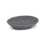 Porte savon polyresine striee gris ciment