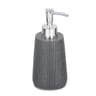 DISTRIBUTEUR SAVON POLYRESINE STRIEE GRIS CIMENT