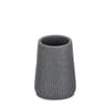 Gobelet polyresine striee gris ciment