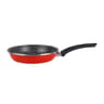 Poêle 24cm acier émaillé induction coloris noir/rouge/orangé