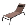Bain de soleil acier toile ajouree coloris vert olive