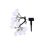 Guirlande solaire 10 bulbes led 4,8m blanc