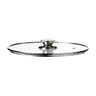 Durandal couvercle en verre cerclé inox légende 28 cm