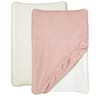 Lot de 2 housses matelas à langer 50x70cm blanc/rose Babycalin