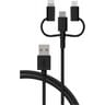 Bigben connected Câble 3 en 1 usb a/m usb c et lightning 1.2m noir CBL3EN1AMFICMICB