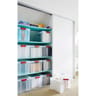 Sundis bac de rangement transparent avec couvercle clip et store 45l