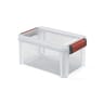 Sundis bac de rangement transparent avec couvercle clip et store 5l