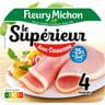 Fleury michon jambon supérieur avec couenne conservation sans nitrite 4 tranches 160g